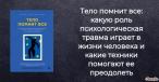 Тело помнит все: какую роль психологическая травма играет в жизни чел Колк Б 